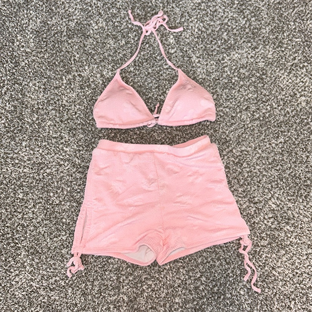 Pink Triangle Bikini Shorts Set - Picture 7 of 8